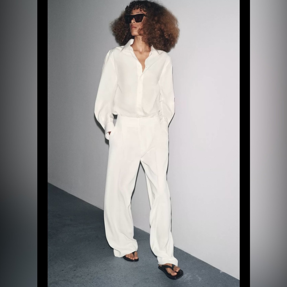 Zara Straight Leg Pants - White L